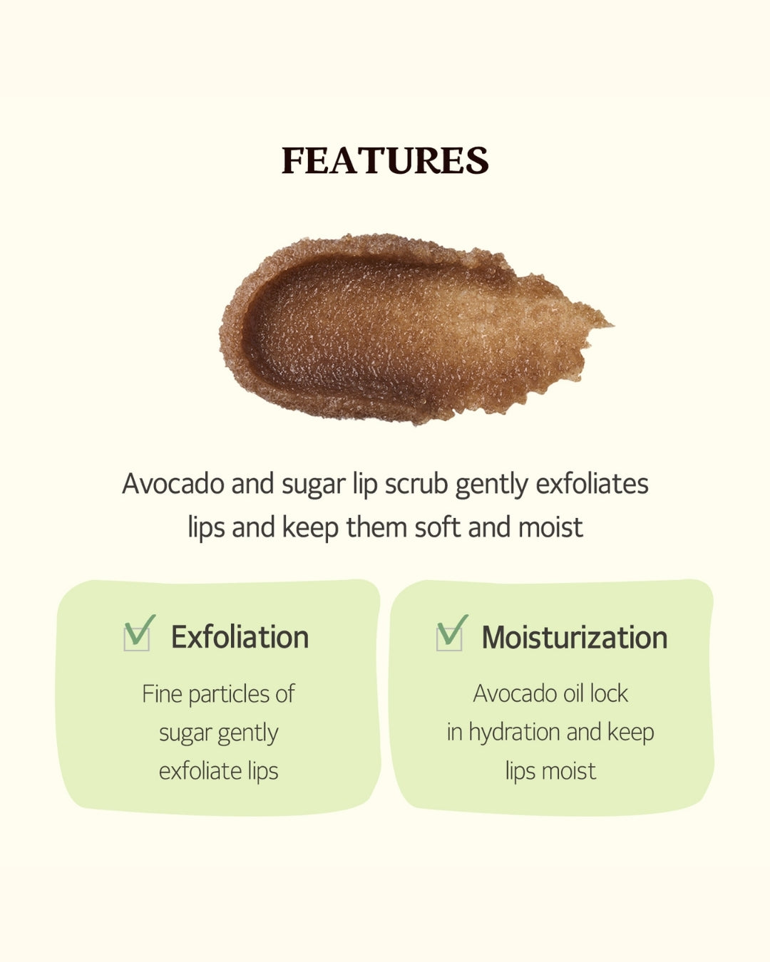 [SKINFOOD] Avocado & Sugar Lip Scrub