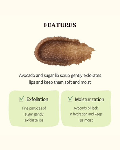 [SKINFOOD] Avocado & Sugar Lip Scrub
