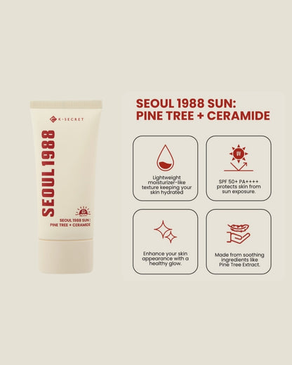 [KSECRET] Seoul 1988 Sun – Pine Tree + Ceramide SPF 50+ PA++++