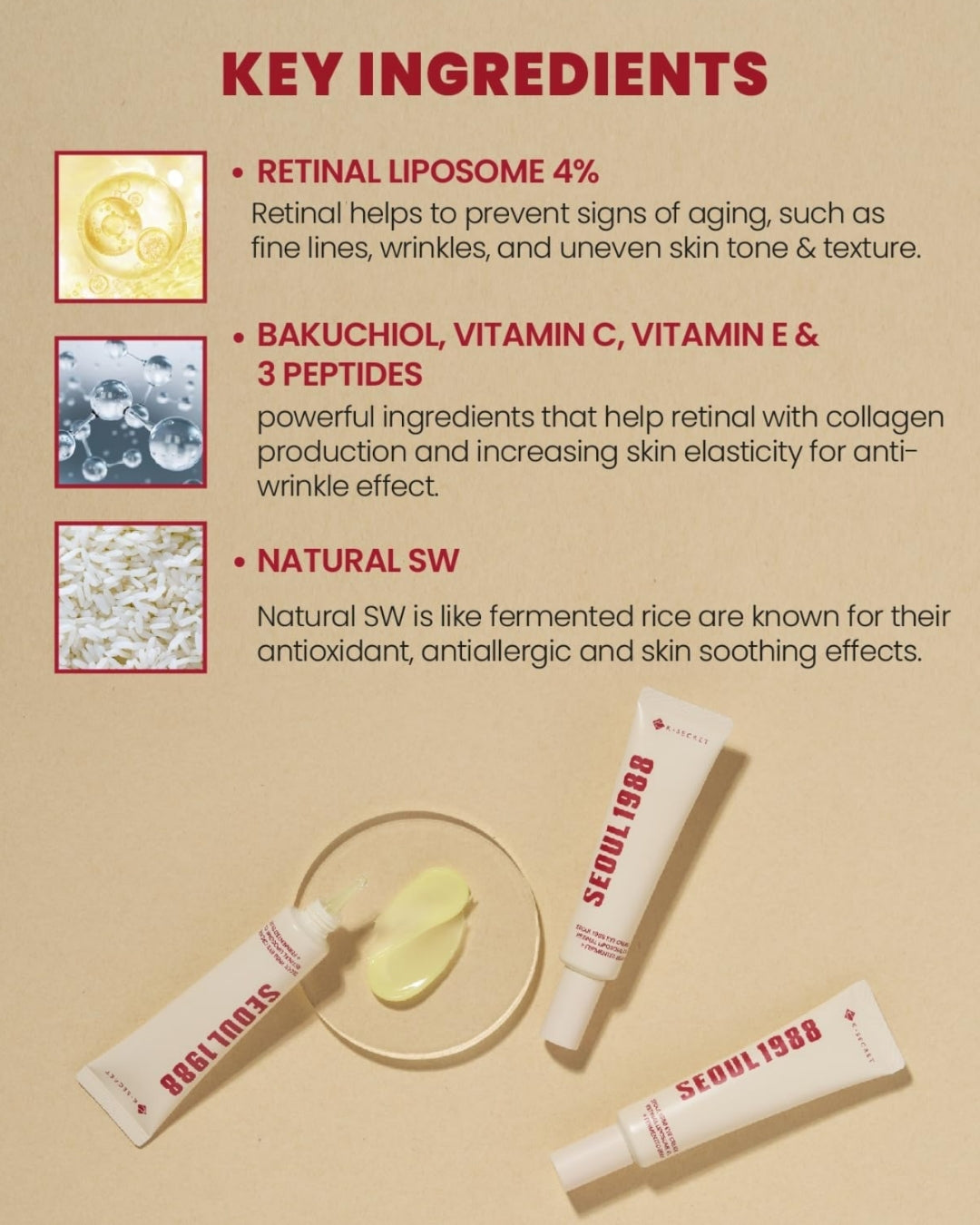 [KSECRET] Seoul 1988 Eye Cream – Retinal Liposome 4% + Fermented Bean