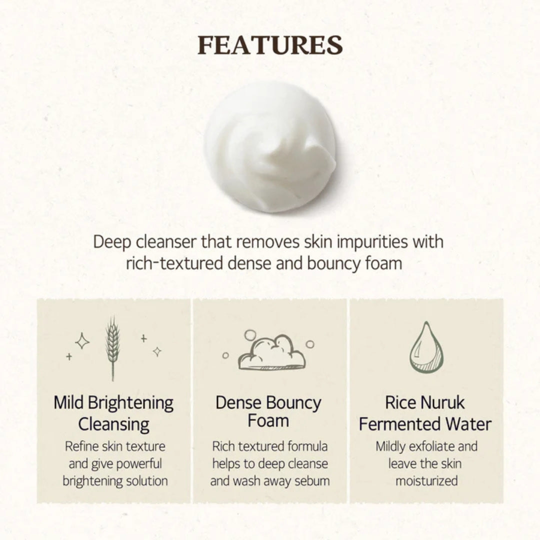 Rice Daily Brightening Cleansing Foam