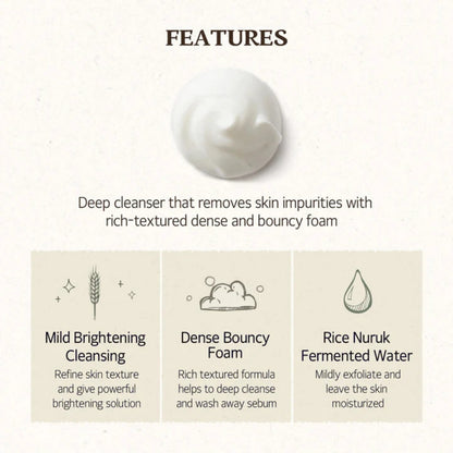 Rice Daily Brightening Cleansing Foam