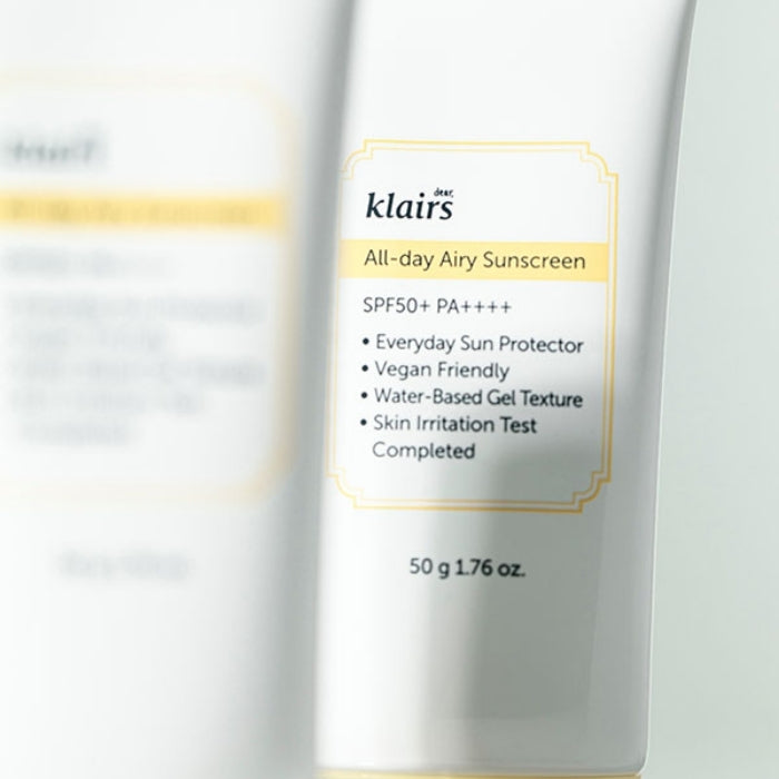 [dear, klairs] ALL-DAY AIRY SUNSCREEN SPF50+ PA++++
